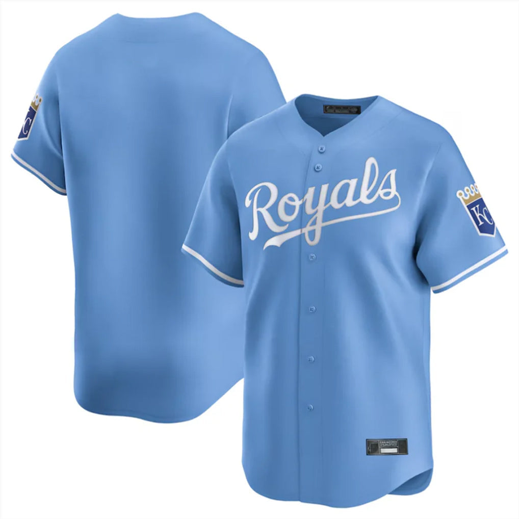 Pouc KC.Royals Light Blue Alt Limited Home Blank Player Stitched Jerseys