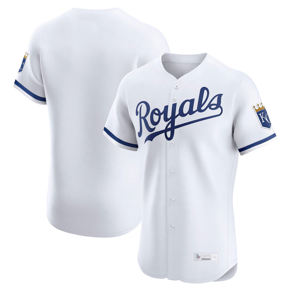 Pouc KC.Royals White Alt Limited Elite Home Blank Player Stitched Jerseys