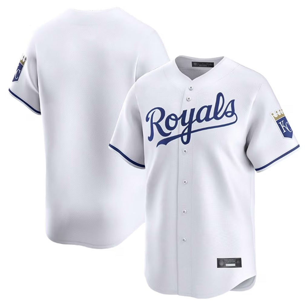Pouc KC.Royals White Alt Limited Home Blank Player Stitched Jerseys