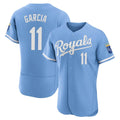 Pouc KC.Royals #11 Maikel Garcia Player Light Blue Alt Limited Elite Home Stitched Jerseys