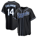 Pouc KC.Royals #14 Jac Caglianone Player Black Carbon Fashion Home Game Stitched Jerseys