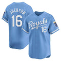 Pouc KC.Royals #16 Bo Jackson Player Light Blue Alt Limited Home Stitched Jerseys