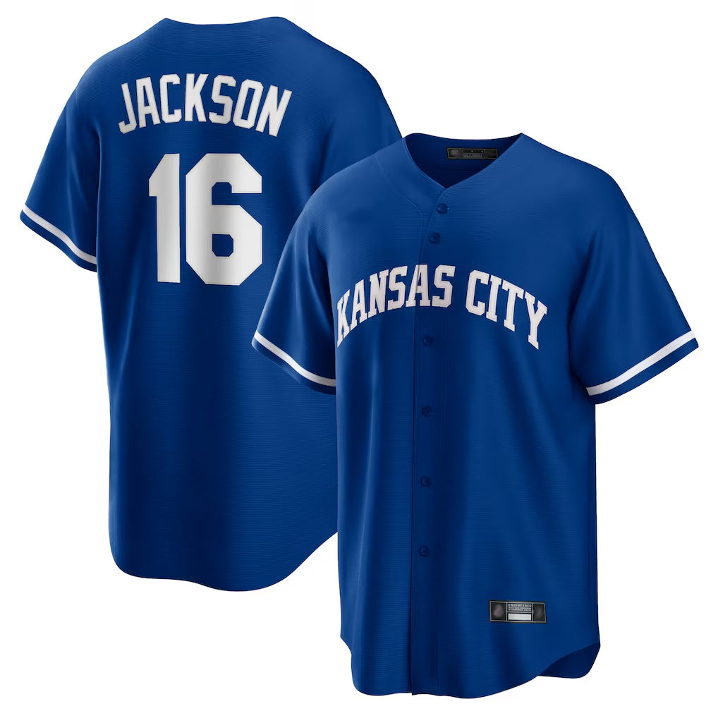Pouc KC.Royals #16 Bo Jackson Player Royal Game Home Stitched Jerseys