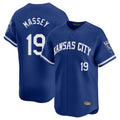 Pouc KC.Royals #19 Michael Massey Player Royal Limited Home Stitched Jerseys