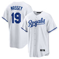 Pouc KC.Royals #19 Michael Massey Player White Home Game Stitched Jerseys