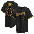 Pouc KC.Royals #28 Kyle Isbel Player Black Snake Skin City Game Stitched Jerseys