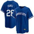 Pouc KC.Royals #28 Kyle Isbel Player Royal Game Home Stitched Jerseys