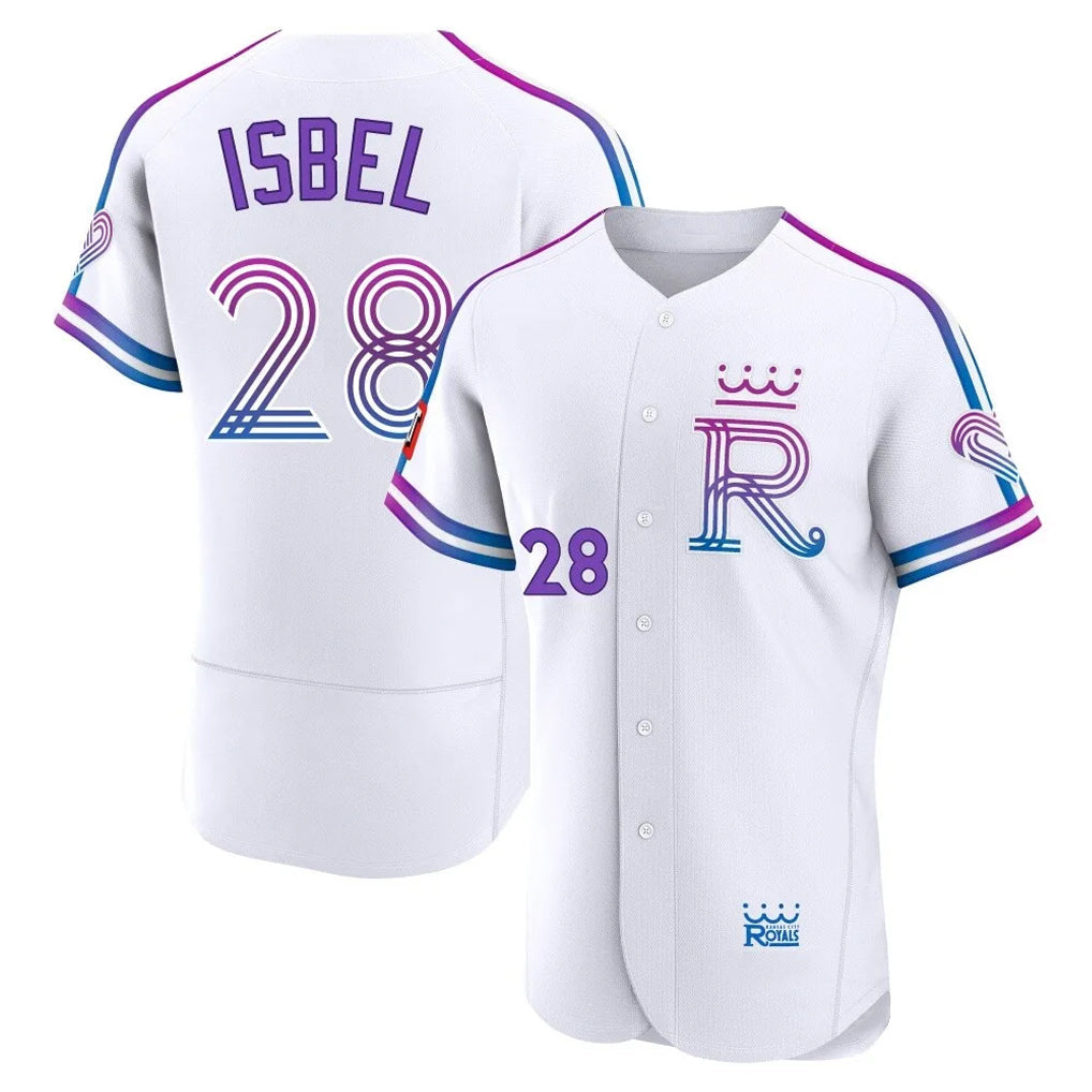 Pouc KC.Royals #28 Kyle Isbel Player White 2026 City Connect Limited Elite Home Stitched Jerseys