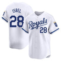 Pouc KC.Royals #28 Kyle Isbel Player White Alt Limited Home Stitched Jerseys