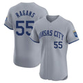 Pouc KC.Royals #55 Cole Ragans Player Gray Limited Elite Home Stitched Jerseys