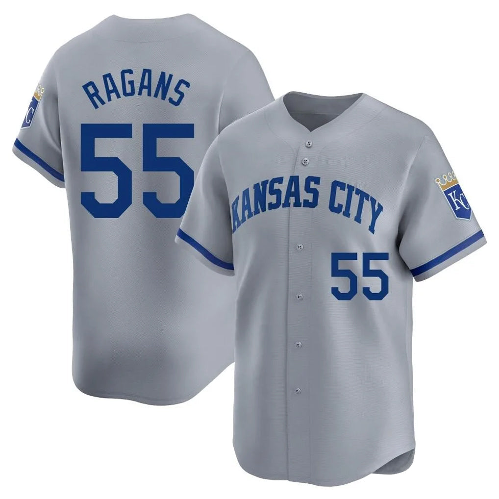 Pouc KC.Royals #55 Cole Ragans Player Gray Limited Home Stitched Jerseys