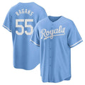 Pouc KC.Royals #55 Cole Ragans Player Light Blue Home Game Stitched Jerseys