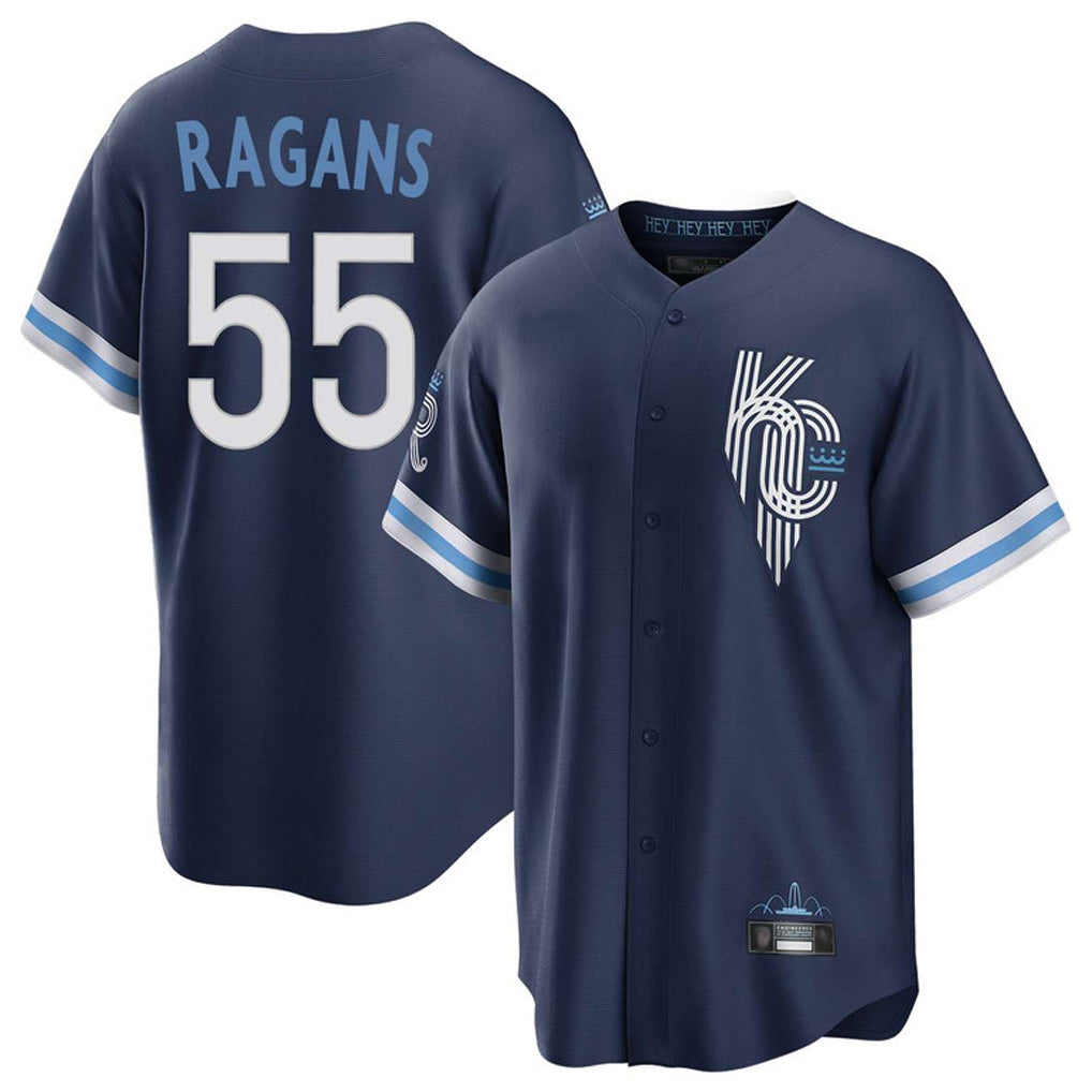 Pouc KC.Royals #55 Cole Ragans Player Navy City Connect Home Game Stitched Jerseys