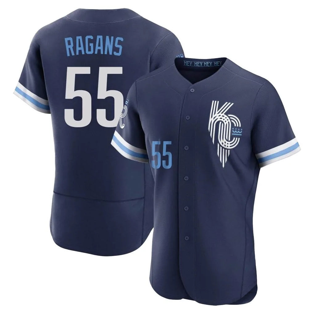 Pouc KC.Royals #55 Cole Ragans Player Navy City Connect Limited Elite Home Stitched Jerseys