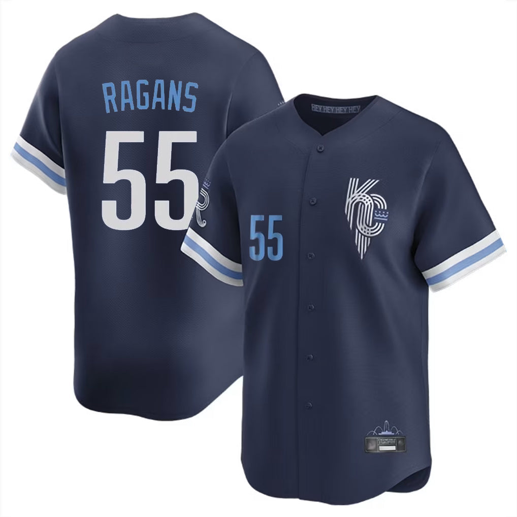 Pouc KC.Royals #55 Cole Ragans Player Navy City Connect Limited Home Stitched Jerseys