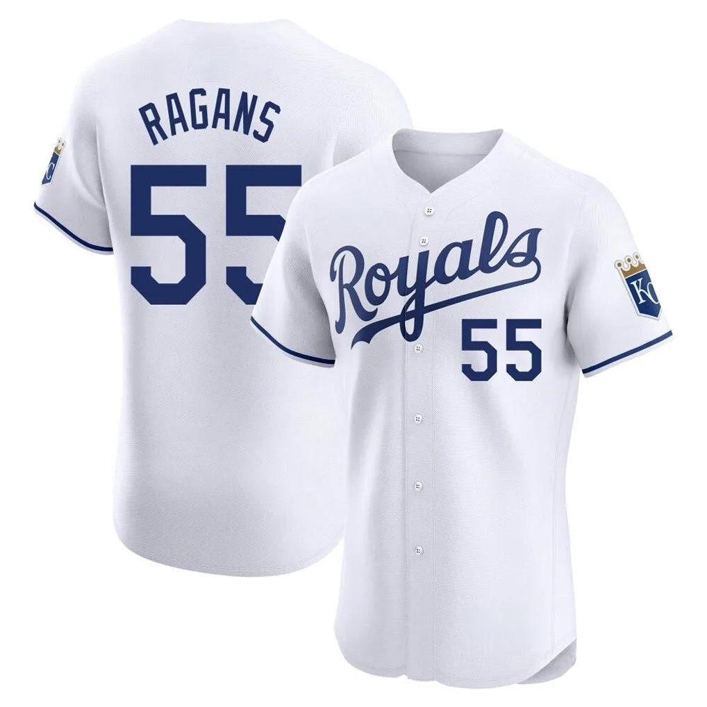 Pouc KC.Royals #55 Cole Ragans Player White Alt Limited Elite Home Stitched Jerseys