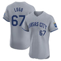 Pouc KC.Royals #67 Seth Lugo Player Gray Limited Elite Home Stitched Jerseys