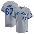 Pouc KC.Royals #67 Seth Lugo Player Gray Limited Home Stitched Jerseys
