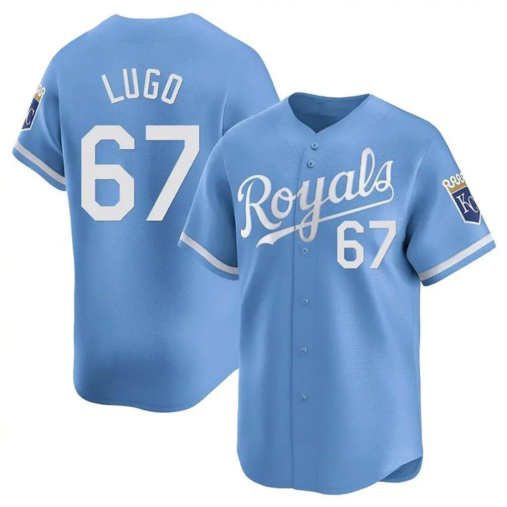Pouc KC.Royals #67 Seth Lugo Player Light Blue Alt Limited Home Stitched Jerseys