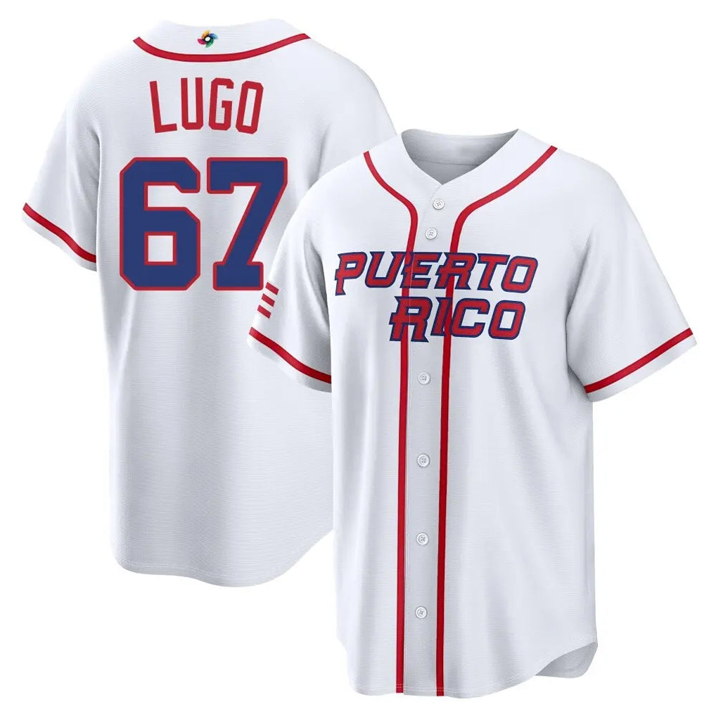 Pouc KC.Royals #67 Seth Lugo Player White 2026 World Classic Home Stitched Jerseys