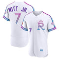 Pouc KC.Royals #7 Bobby Witt Jr. Player White 2026 City Connect Limited Elite Home Stitched Jerseys
