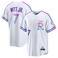 Pouc KC.Royals #7 Bobby Witt Jr. Player White 2026 City Connect Limited Home Stitched Jerseys