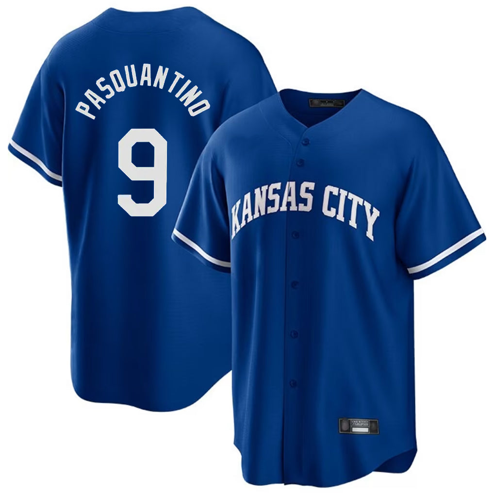 Pouc KC.Royals #9 Vinnie Pasquantino Player Royal Game Home Stitched Jerseys