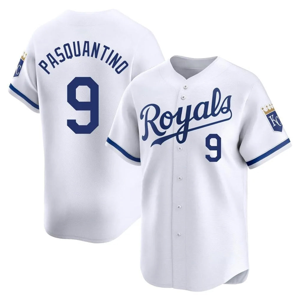 Pouc KC.Royals #9 Vinnie Pasquantino Player White Alt Limited Home Stitched Jerseys