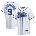 Pouc KC.Royals #9 Vinnie Pasquantino Player White Italy 2026 WBC Classic Home Stitched Jerseys