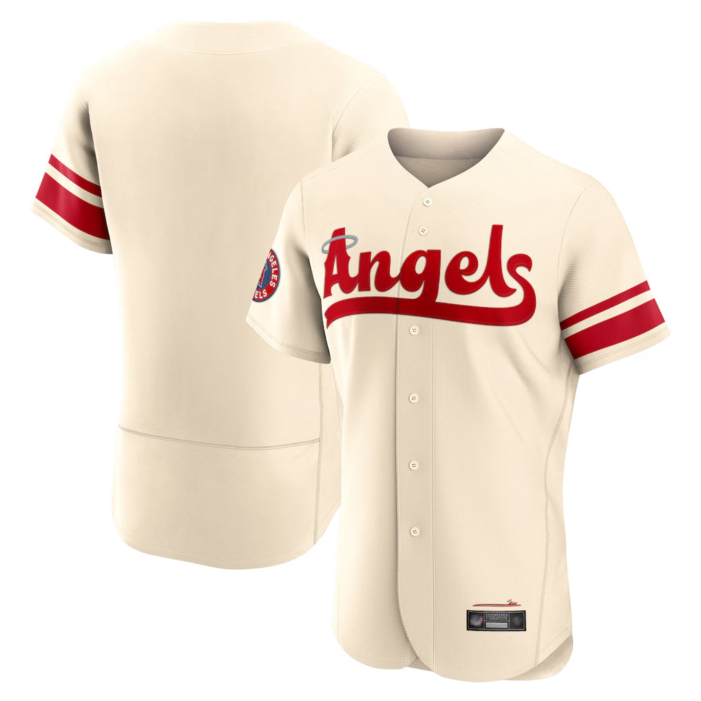 Pouc LA.Angels Cream City Connect Limited ELite Home Blank Player Stitched Jerseys
