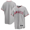 Pouc LA.Angels Gray Home Game Blank Player Stitched Jerseys
