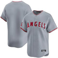 Pouc LA.Angels Gray Home Limited Blank Player Stitched Jerseys