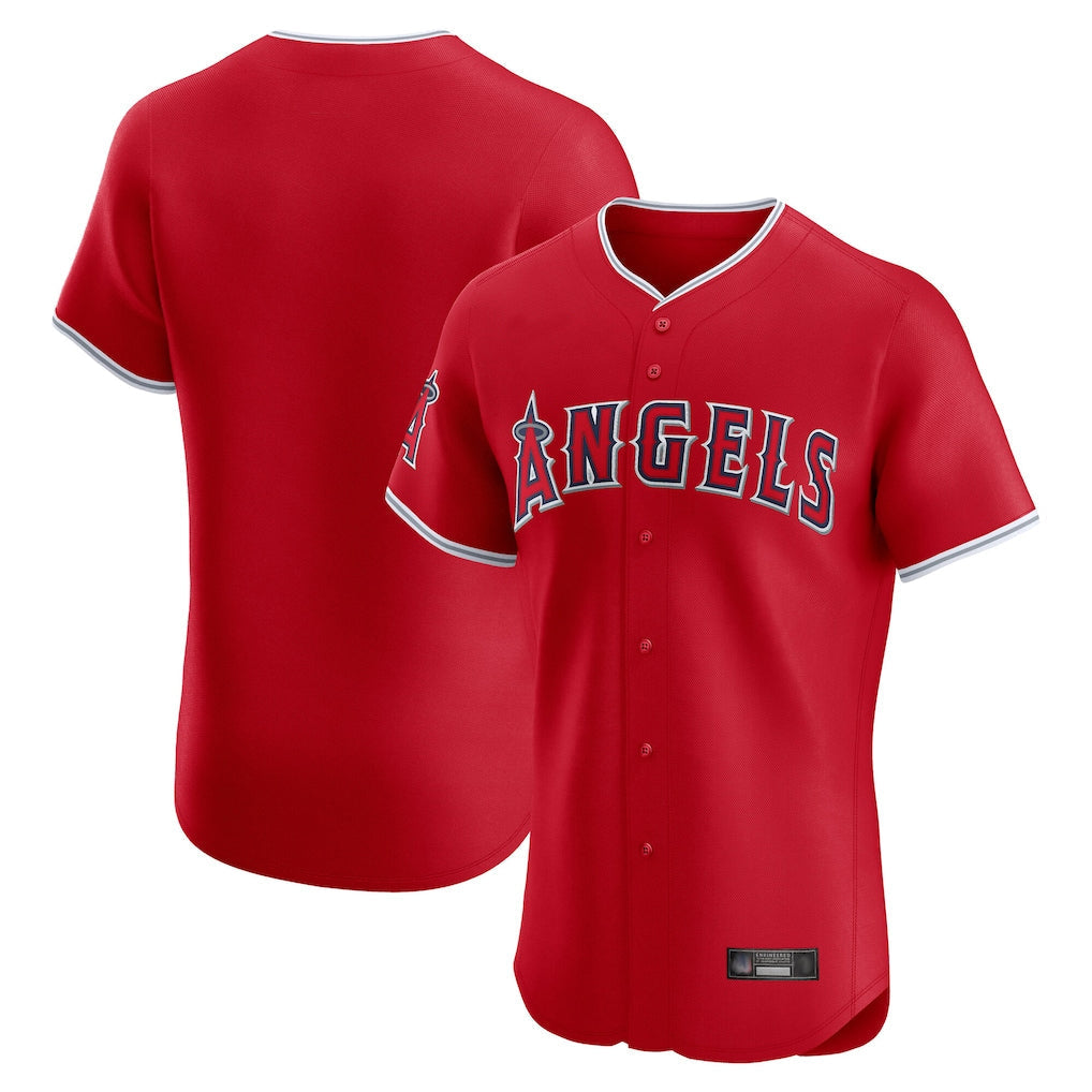 Pouc LA.Angels Red Home Limited Elite Blank Player Stitched Jerseys