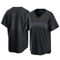 Pouc LA.Angels #12 Jorge Soler Player Black Pitch Fashion T-shirt Stitched Jerseys