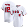 Pouc LA.Angels #12 Jorge Soler Player White Limited Home Stitched Jerseys