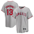 Pouc LA.Angels #13 Drew Pomeranz Player Gray Home Game Stitched Jerseys