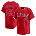 Pouc LA.Angels #13 Drew Pomeranz Player Red Home Limited Stitched Jerseys