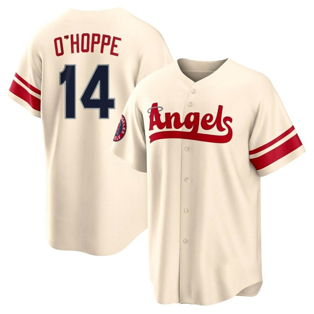 Pouc LA.Angels #14 Logan O'Hoppe Player Cream City Connect Home Stitched Jerseys