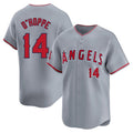 Pouc LA.Angels #14 Logan O'Hoppe Player Gray Home Limited Stitched Jerseys