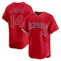 Pouc LA.Angels #14 Logan O'Hoppe Player Red Home Limited Stitched Jerseys