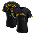 Pouc LA.Angels #16 Yusei Kikuchi Player Black Snake Skin City Limited Elite Home Stitched Jerseys