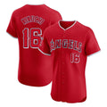 Pouc LA.Angels #16 Yusei Kikuchi Player Red Home Limited Elite Stitched Jerseys