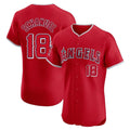 Pouc LA.Angels #18 Nolan Schanuel Player Red Home Limited Elite Stitched Jerseys