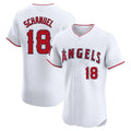 Pouc LA.Angels #18 Nolan Schanuel Player White Limited Elite Stitched Home Jerseys