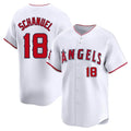 Pouc LA.Angels #18 Nolan Schanuel Player White Limited Home Stitched Jerseys