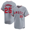Pouc LA.Angels #25 Travis d'Arnaud Player Gray Home Limited Stitched Jerseys