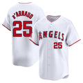 Pouc LA.Angels #25 Travis d'Arnaud Player White Limited Home Stitched Jerseys