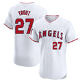 Pouc LA.Angels #27 Mike Trout Player White Limited Elite Stitched Home Jerseys