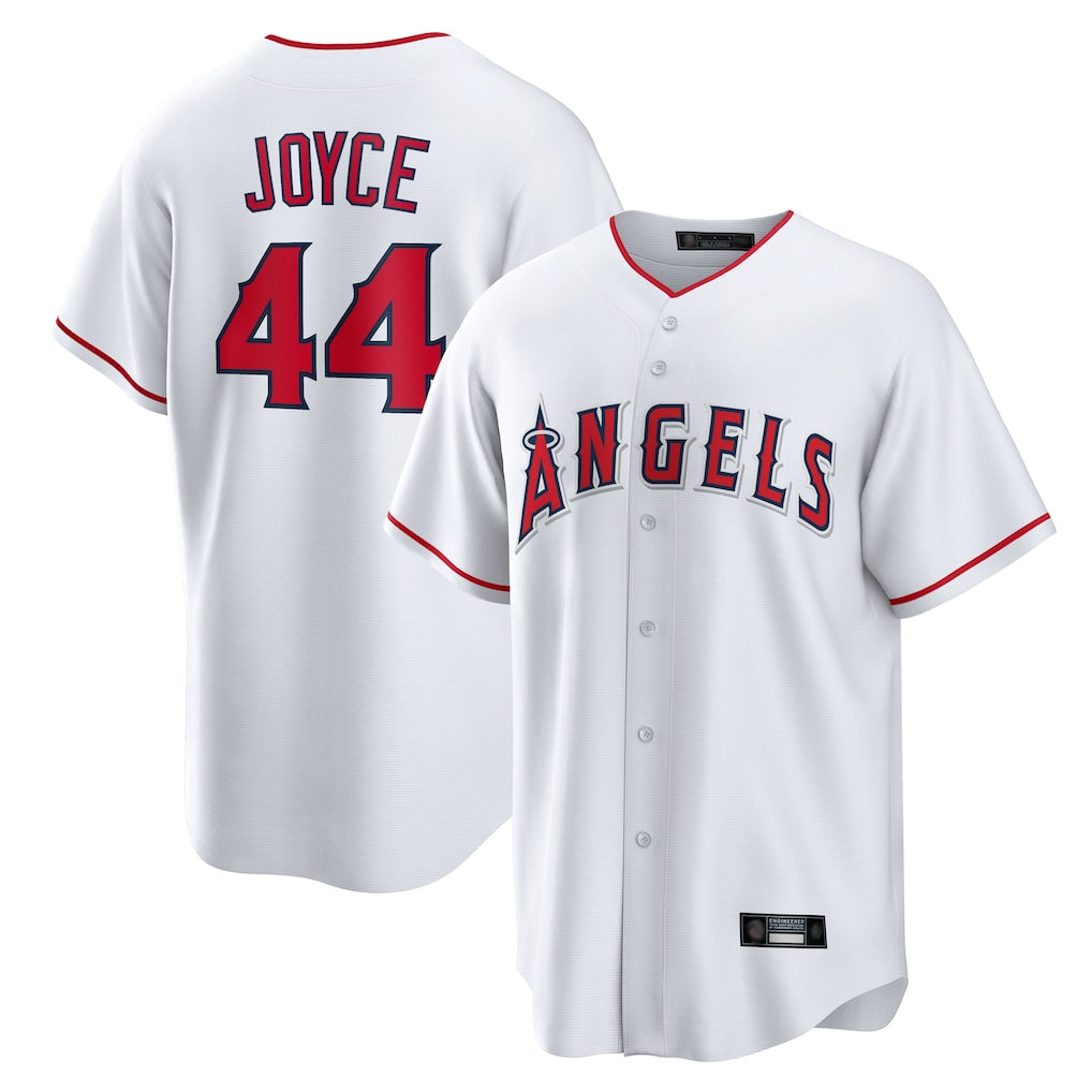 Pouc LA.Angels #44 Ben Joyce Player White Home Game Stitched Jerseys