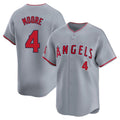 Pouc LA.Angels #4 Christian Moore Player Gray Home Limited Stitched Jerseys